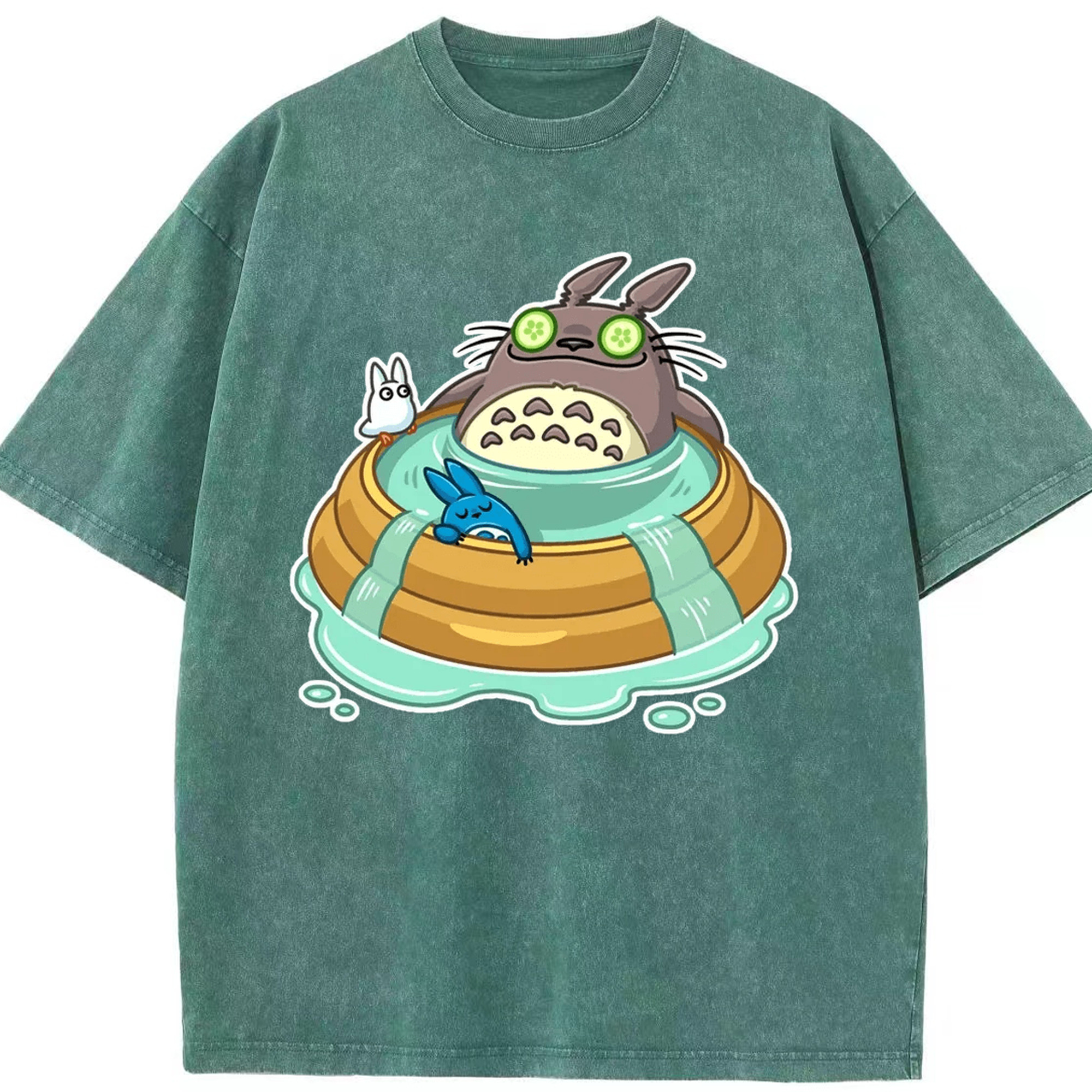 （画像用） となりのトトロ 草壁メイ 草壁サツキ My Neighbor Totoro Satsuki Kusakabe Mei Kusakabe 綿100% ヴィンテージ風 半袖Tシャツ（フロントプリント）